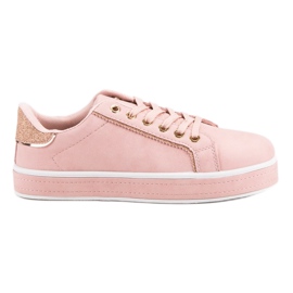 Bequeme Sportschuhe gelb rosa
