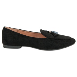 Small Swan Glitzer-Loafer schwarz