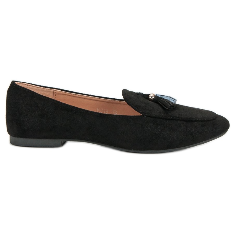 Small Swan Glitzer-Loafer schwarz