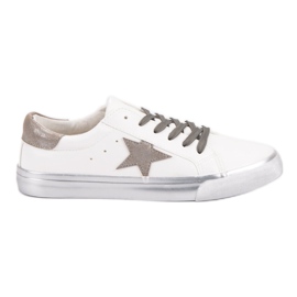 Stilvolle niedrige Sneakers weiß mehrfarbig