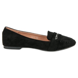 Small Swan Wildleder-Loafer mit Glitzer schwarz
