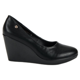 J. Star Schwarze Keilpumps
