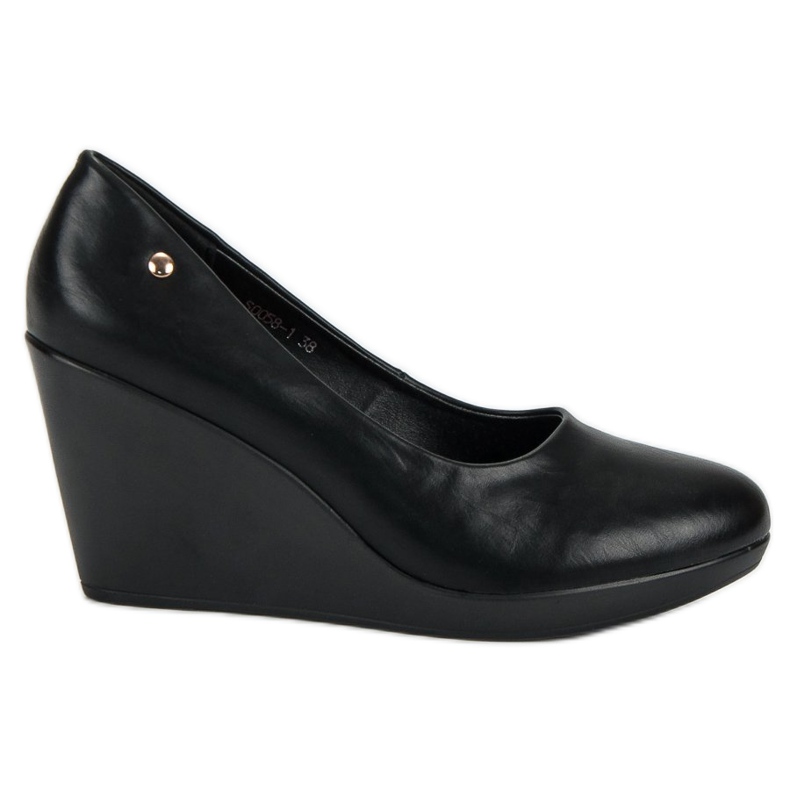 J. Star Schwarze Keilpumps