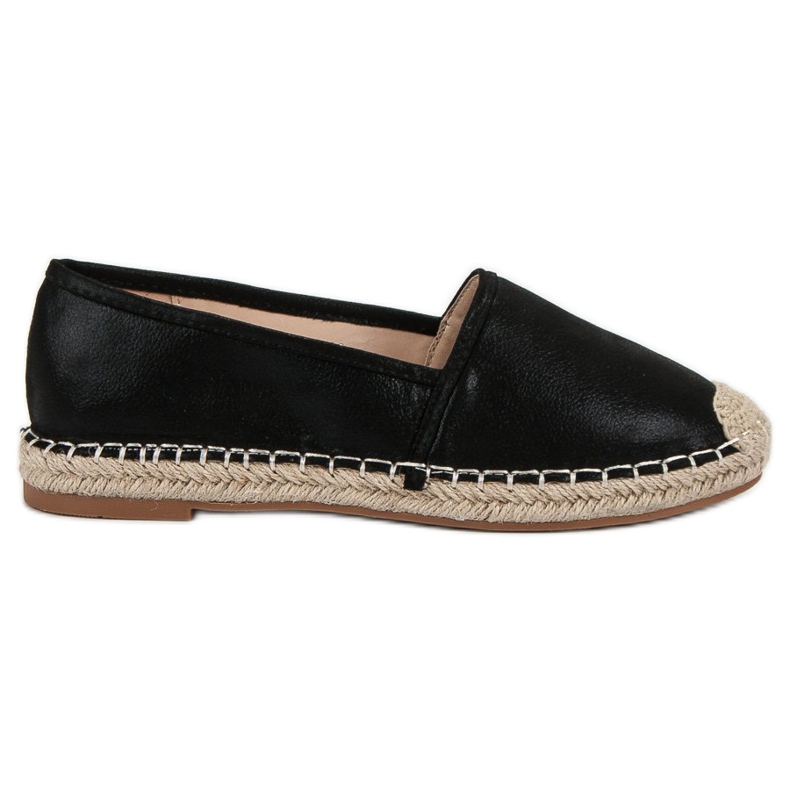 Small Swan Schwarze klassische Espadrilles