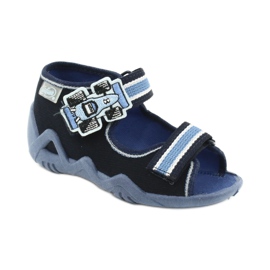 Befado Hausschuhe Sandalen Kinderschuhe 250P065 marineblau blau