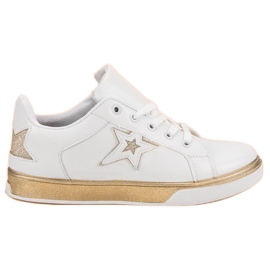 Sportschuhe für Damen weiß gelb