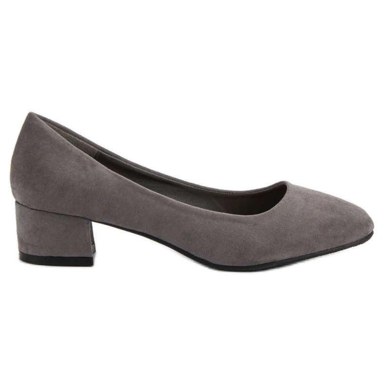 Queentina Pumps mit flachem Absatz grau