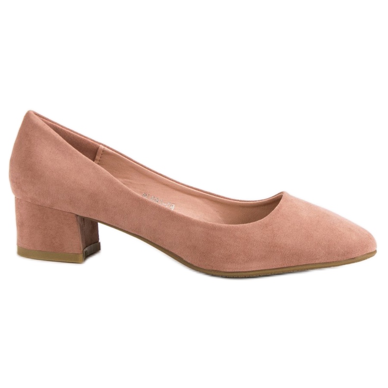 Queentina Pumps mit flachem Absatz rosa