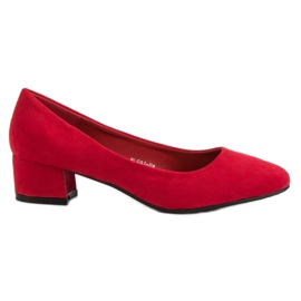 Queentina Pumps mit flachem Absatz rot