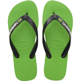 Havaianas Brasilien Logo Neon Grün Schwarz mehrfarbig