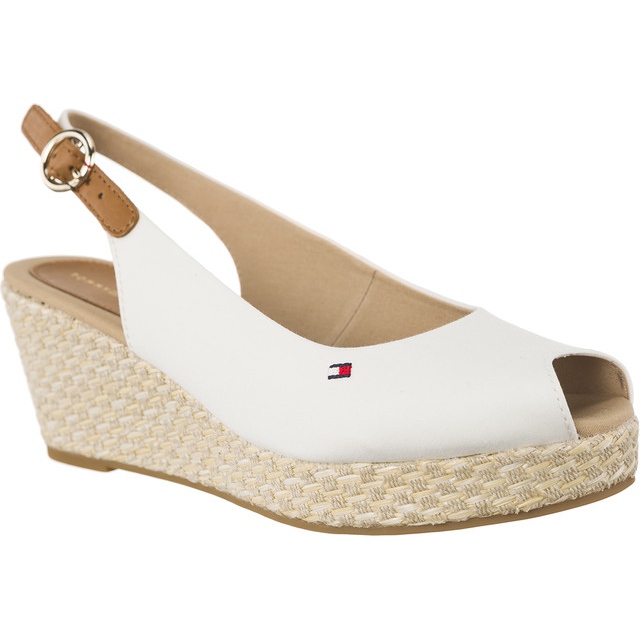 Tommy Hilfiger Kultiger Elba Basic Sling Back 121 Whisper White weiß braun