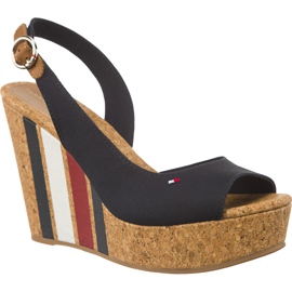 Tommy Hilfiger Wedge With Printed Stripes 403 Mitternacht schwarz