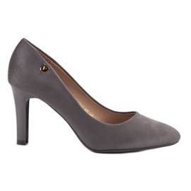 VINCEZA Wildleder-Absätze grau