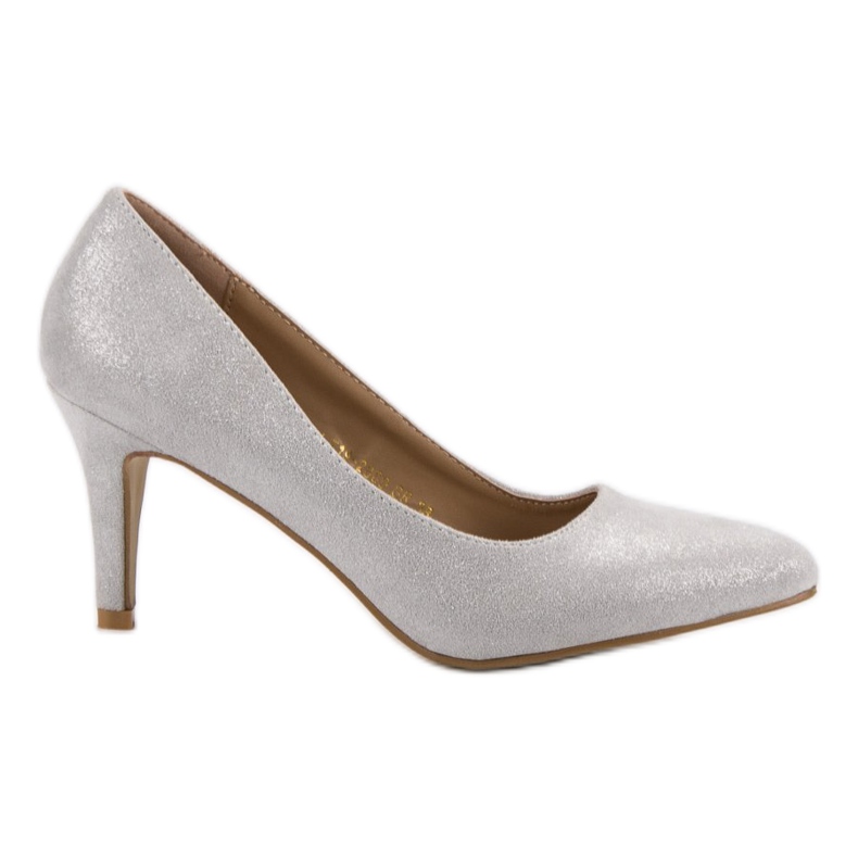 Vinceza Glitzerpumps grau