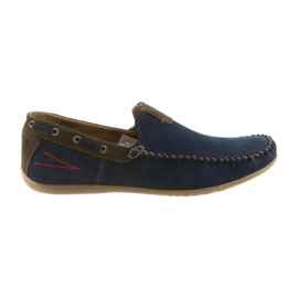Riko Herren Moccasins Marine/Brown 781 blau