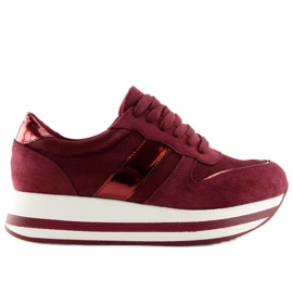 Schuhe mit hohen Sohlen in Bordeaux 99-11 Wine rot