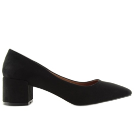 Pumps mit weiten Absätzen schwarz 5186 Black