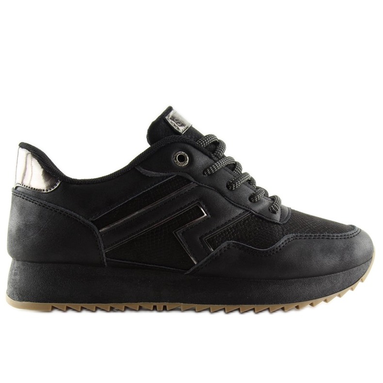 Schwarz KB-091 Schwarze Sportschuhe