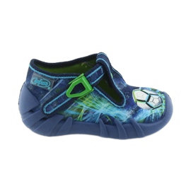 Befado Kinderschuhe 110P339 Hausschuhe blau grün marineblau