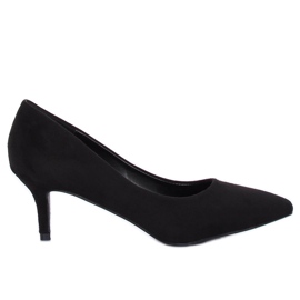 Pumps auf niedrigem Absatz schwarz P-6377 Black