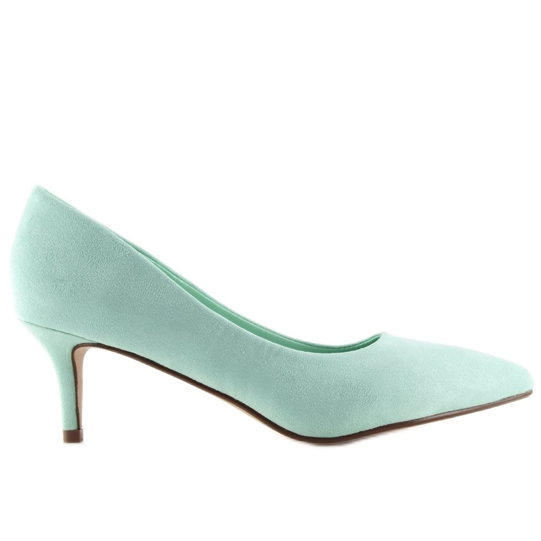 Pumps auf einem niedrigen Absatz mint P-6377 Green blau