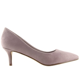 Pumps mit niedrigem Absatz lila P-6377 Lila