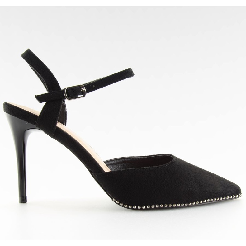 Sandalen auf einer schwarzen Ferse J1126-1 Black