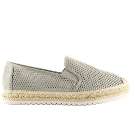 Graue Espadrilles für Damen 6602 Grau
