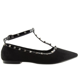Schwarze Ballerinas 127-13 Schwarz
