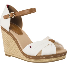 Tommy Hilfiger Ikonische Elena Sandals 121 Whisper White weiß braun