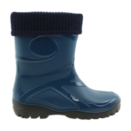 Demar Regenstiefel Damenschuhe warme Socke marineblau