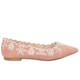 Durchbrochene rosa Ballerinas LT99P Pink