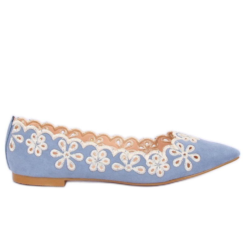 LT99P Blaue durchbrochene Ballerinas