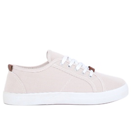 Beige gestreifte Sneaker JX70P Beige