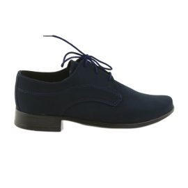 Miko Kinderhalbschuhe, Erstkommunionschuhe aus Wildleder marineblau