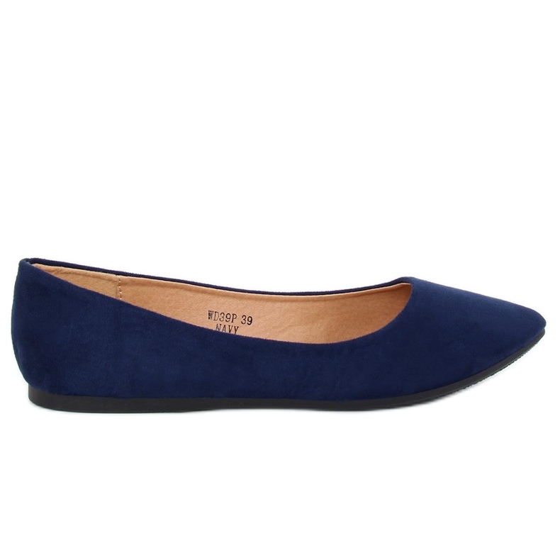Ballerinas Mandel marineblaue Zehen WD39P Navy navy blau