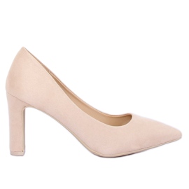 Pumps am beigen Pfosten LE056P Beige