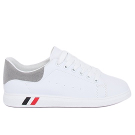 Weiße und graue Damensneaker BL147P Grau