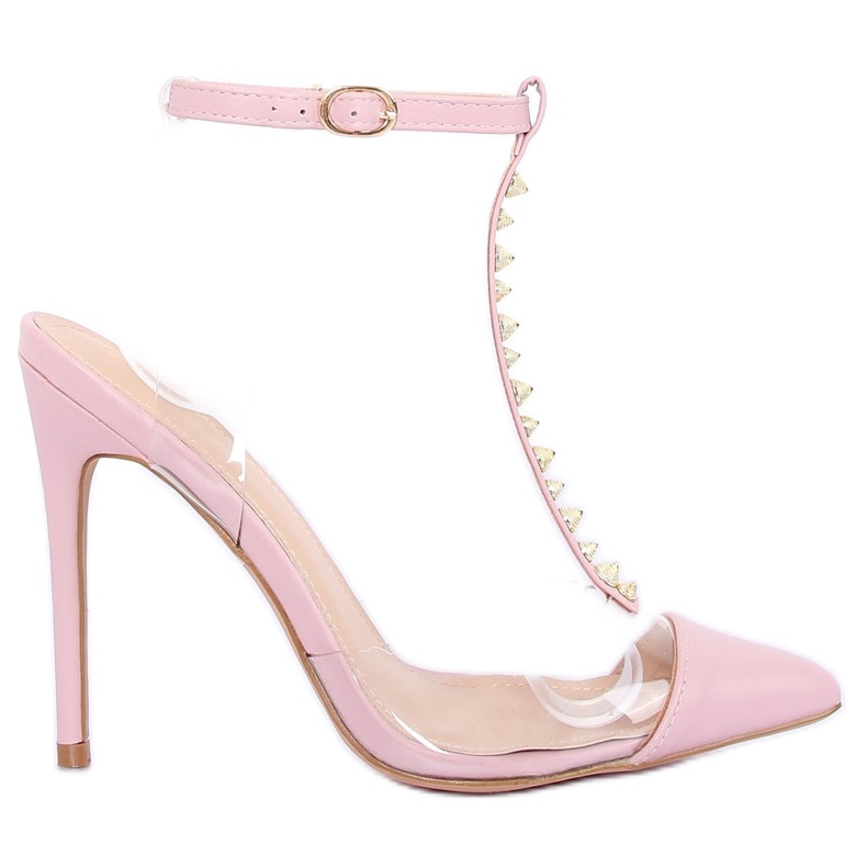 Pumps auf einem rosa transparenten Absatz KK06 Pink