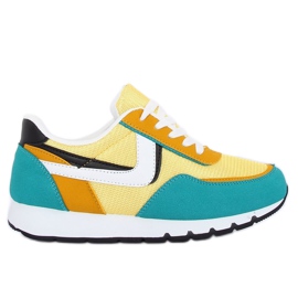 Gelb-Türkis CB-02 Gelbe Sportschuhe blau