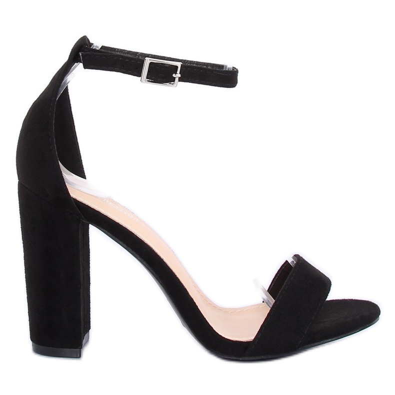 Schwarze Sandalen auf der Post Y2385-27 Schwarz