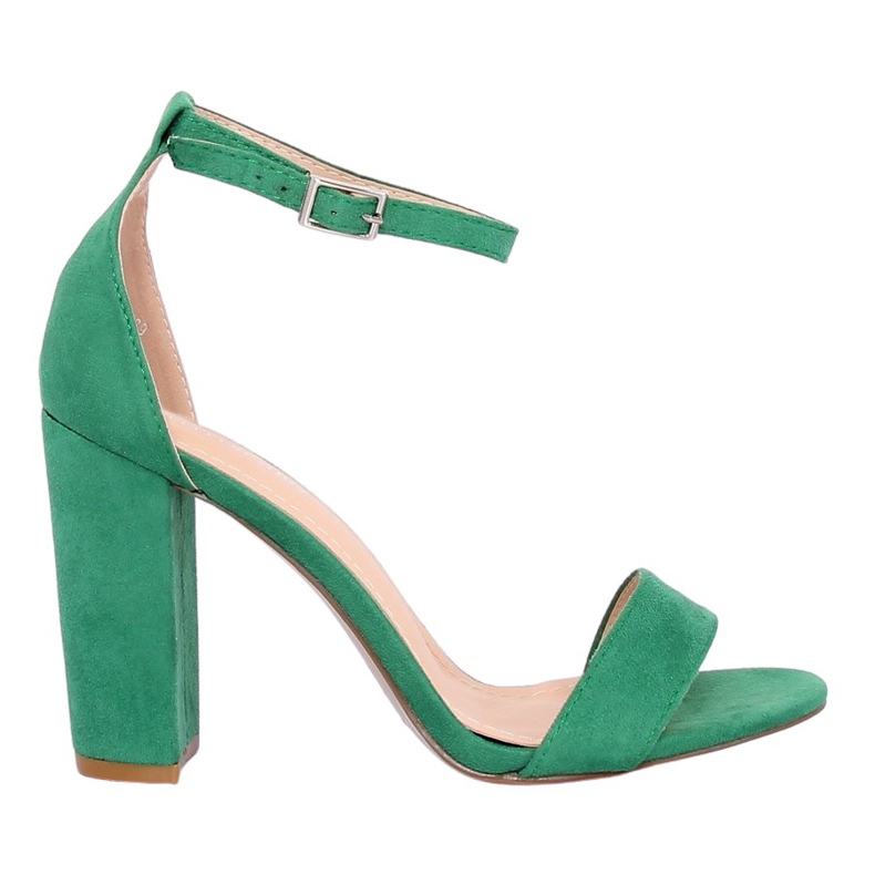 Grüne Sandalen am Pfosten Y2385-27 Grün