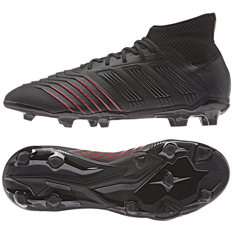 Adidas Predator 19.1 FG Jr D97997 Fußballschuhe schwarz