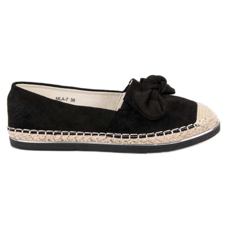 Comer Espadrilles mit Schleife schwarz