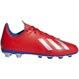 Adidas X 18.4 FxG Jr BB9379 Fußballschuhe mehrfarbig orangen und rottöne