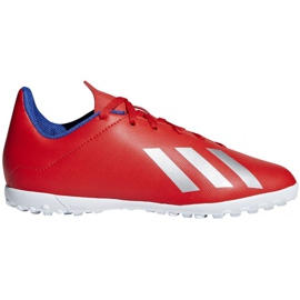 Adidas X 18.4 Tf Jr BB9417 Fußballschuhe orangen und rottöne rot