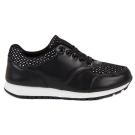 Sportschuhe mit Mesh schwarz