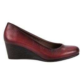 Klassische Pumps auf dem VINCEZA Wedge rot