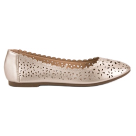 VINCEZA durchbrochene Ballerinas gelb