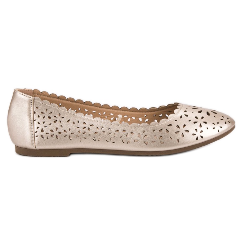 VINCEZA durchbrochene Ballerinas gelb